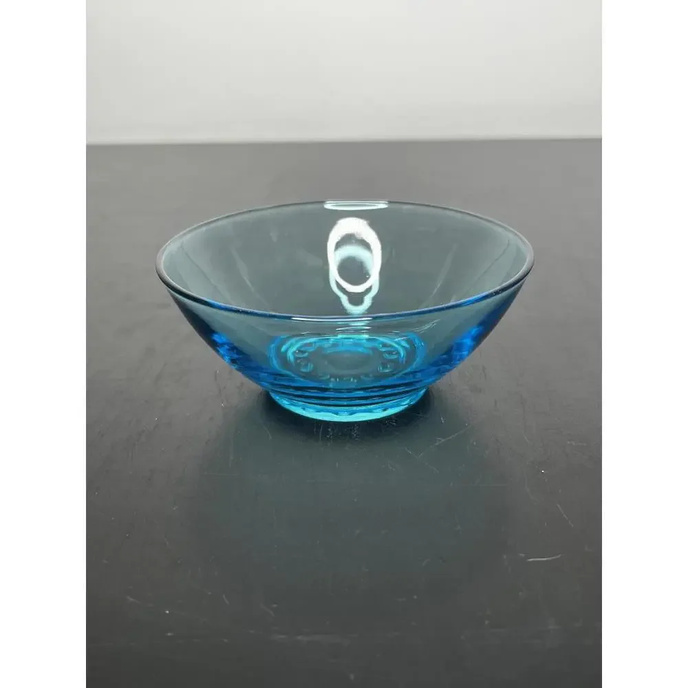 Vintage‎ Aqua Glass Dinnerware, Hazel Atlas Capri Hobnail, 3 Piece set